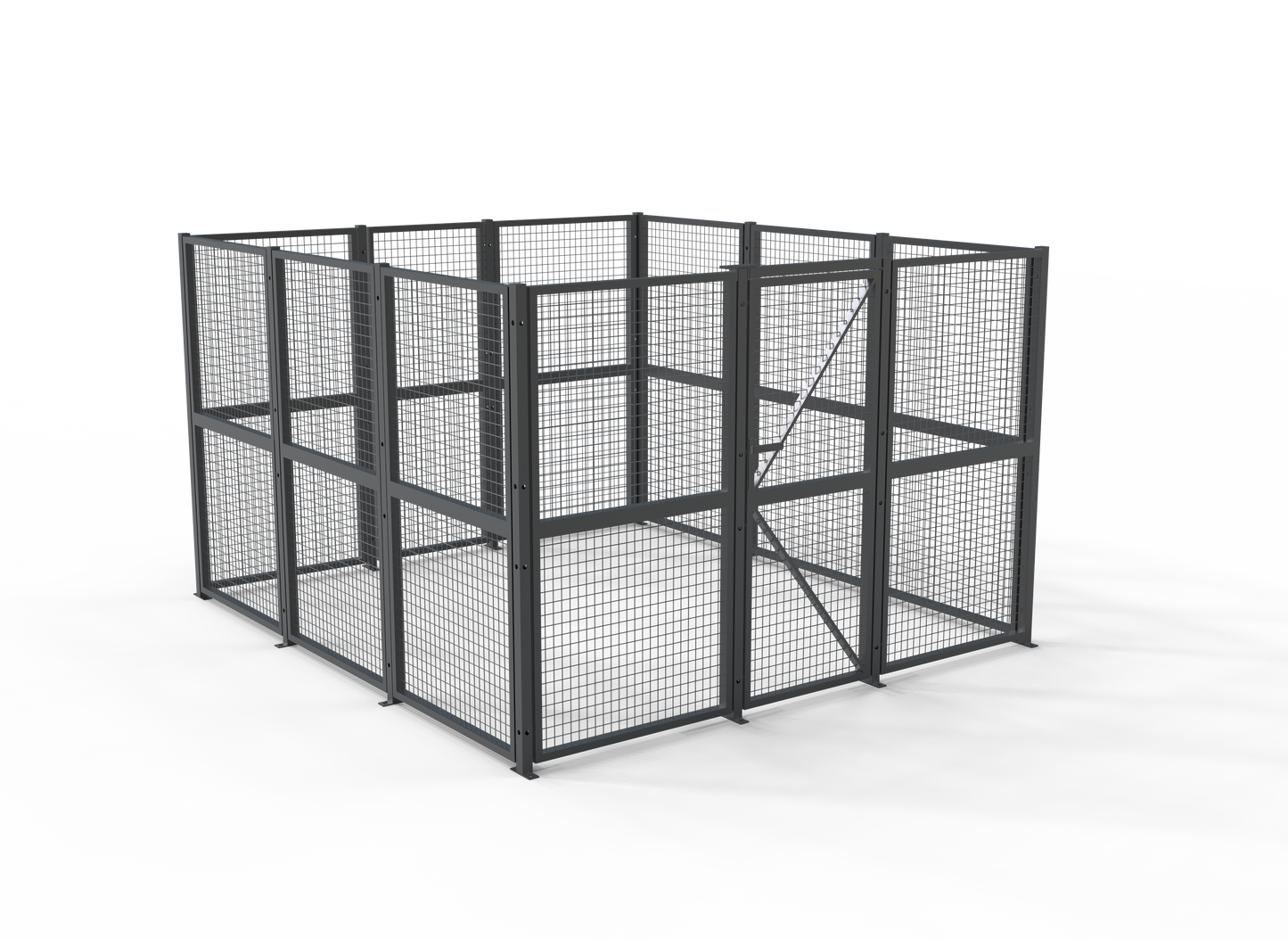Welded Wire Mesh Storage Cage with Door 11 SQM - 4 Walls