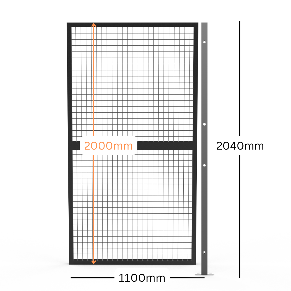 Welded Wire Mesh Fencing Panel with Steel Post 1100mm L X 2040mm H