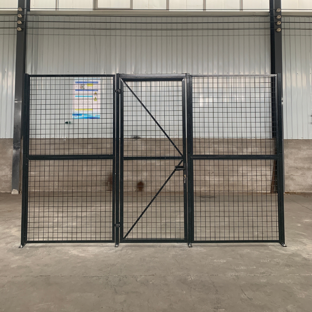 Welded Wire Mesh Fencing Partition Panel with Door 3335mm W X 2040mm H