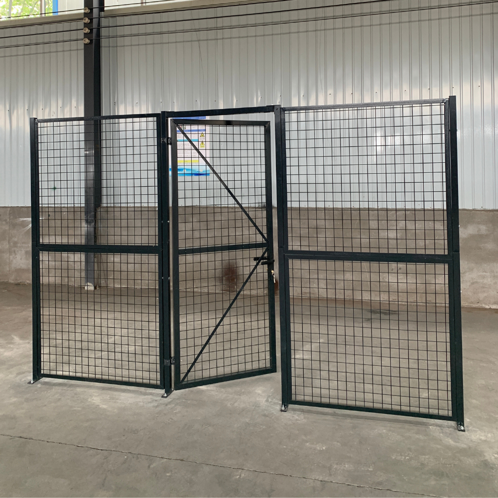 Welded Wire Mesh Fencing Partition Panel with Door 3335mm W X 2040mm H