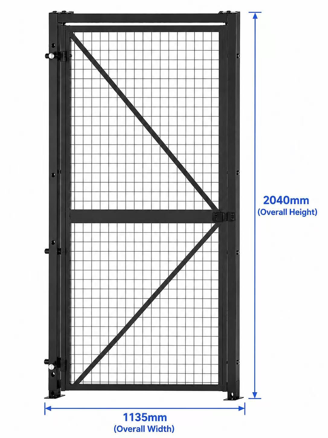 Mesh Wire Gate Complete Set with Gate Posts and Lock Link – Mesh Storage