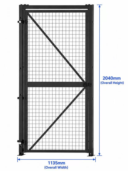 Mesh Wire Gate Complete Set with Gate Posts and Lock Link