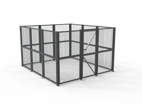Welded Wire Mesh Storage Cage with Door 11  SQM - 4 Walls