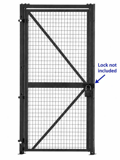 Mesh Wire Gate Complete Set with Gate Posts and Lock Link