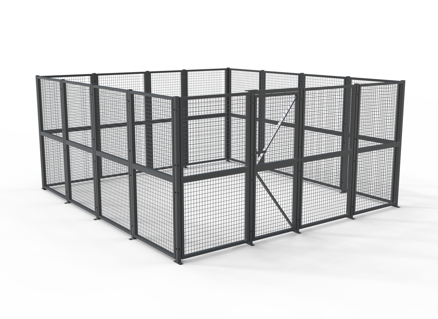 Welded Wire Mesh Storage Cage with Door 19.51 SQM - 4 Walls
