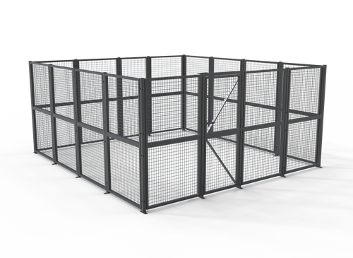 Welded Wire Mesh Storage Cage with Door 19.51 SQM - 4 Walls