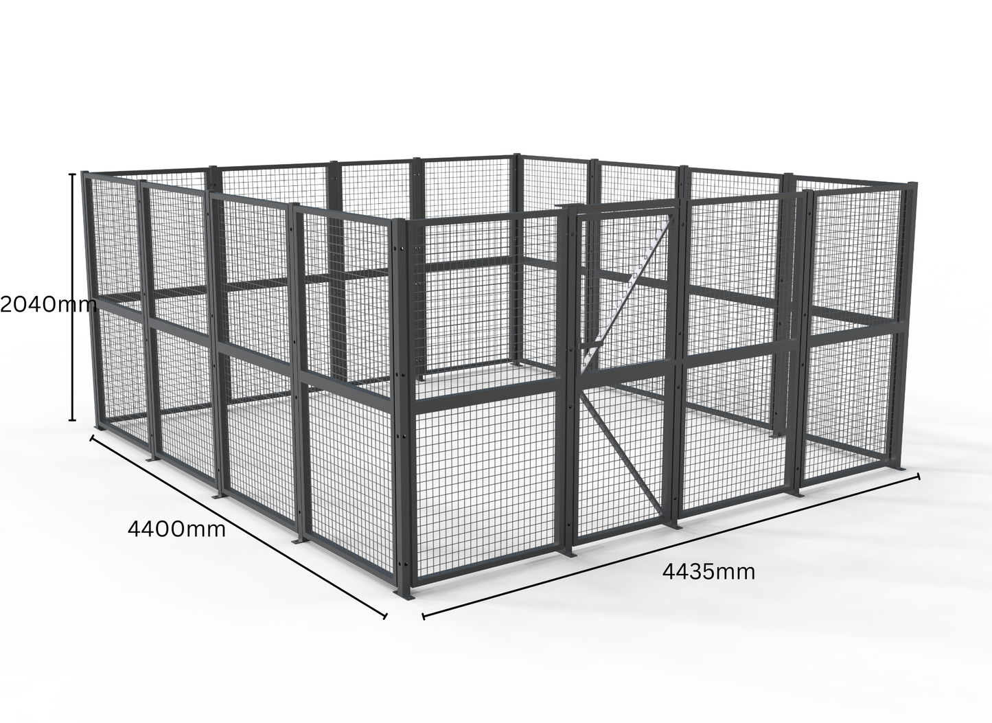 Welded Wire Mesh Storage Cage with Door 19.51 SQM - 4 Walls
