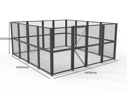Welded Wire Mesh Storage Cage with Door 19.51 SQM - 4 Walls