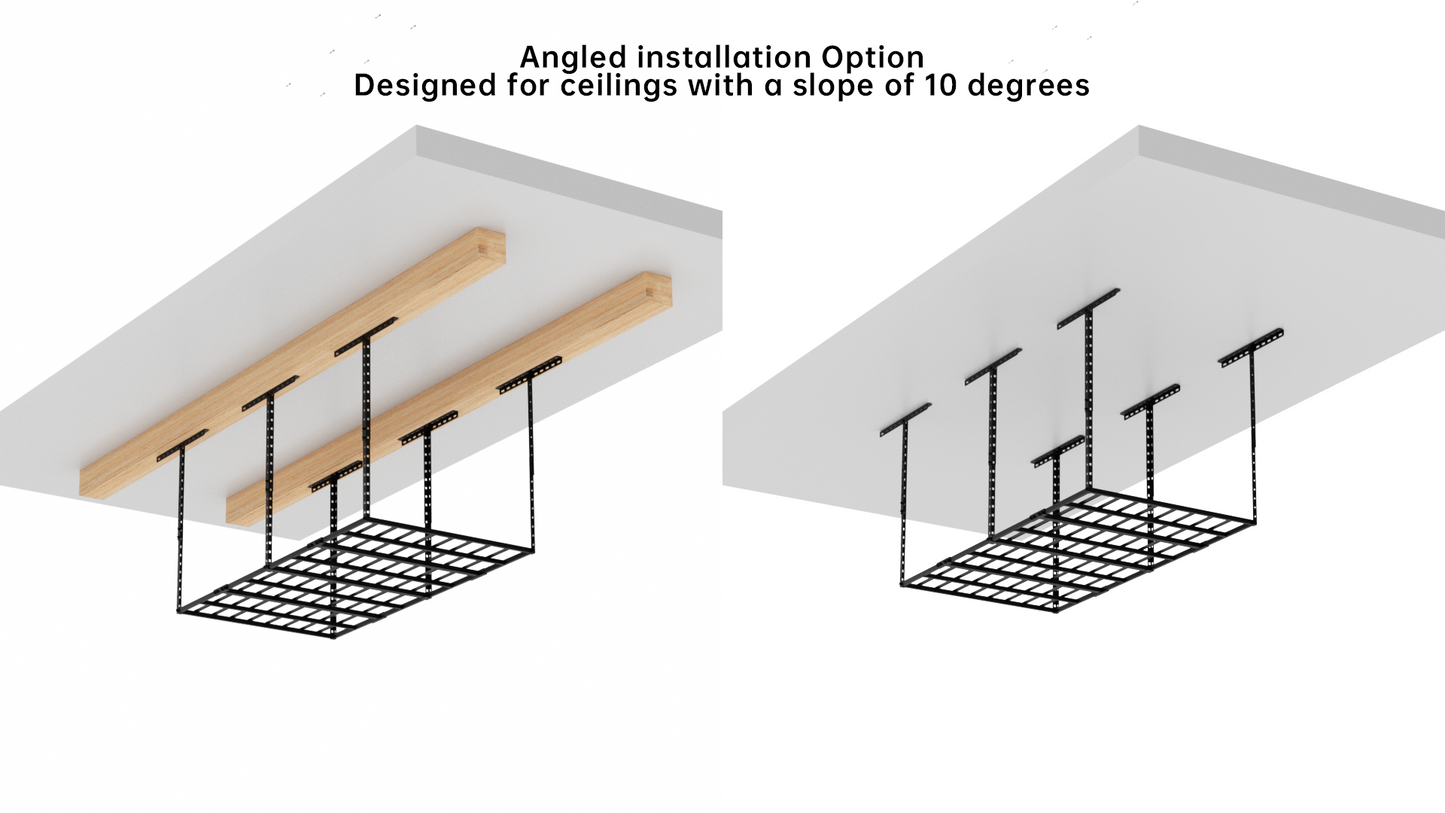 Overhead Garage Storage Rack 3 x 6 ft --- Heavy Duty Ceiling Mounted System 914mm x 1820mm