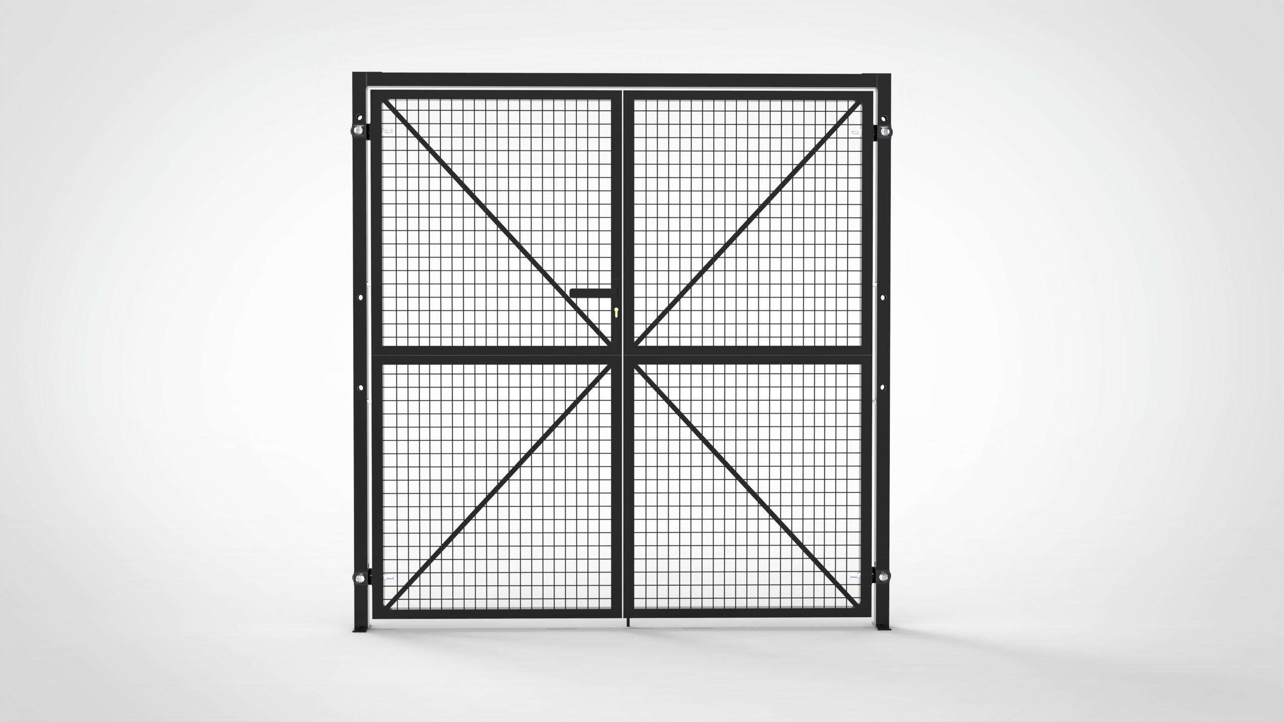 Mesh Wire Double Gate Complete Set with Gate Posts – Mesh Storage