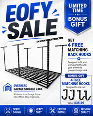 EOFY SALE- Overhead Garage Storage Rack 4 x 8ft --- Heavy Duty Ceiling Mounted System 1219mm x 2438mm | SPACIA™