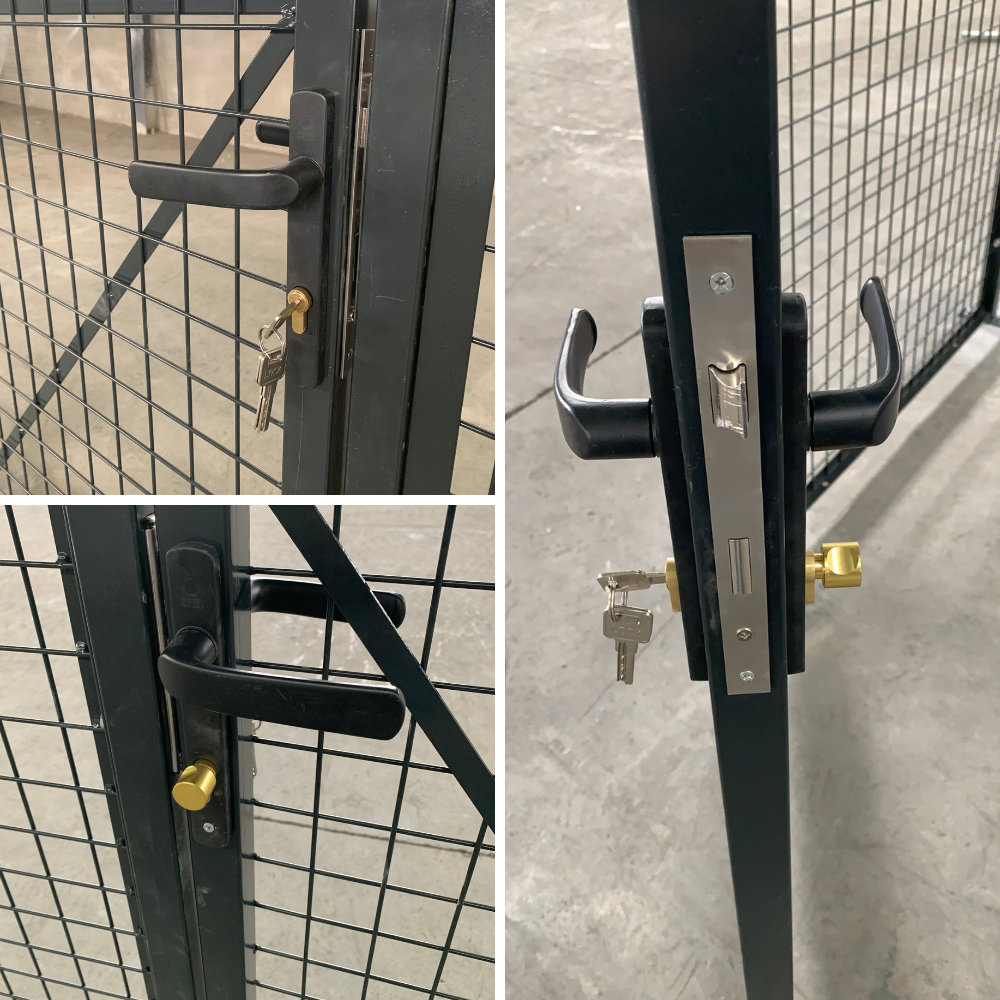DIY Welded Wire Mesh Storage Cage with Door 4.92 SQM - 3 Walls