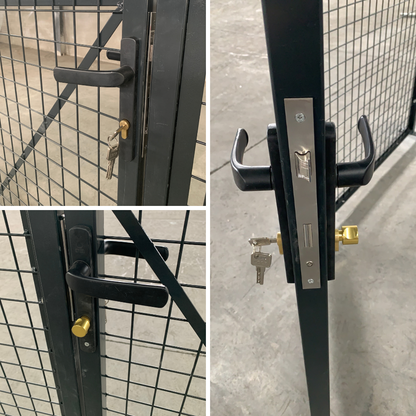 DIY Welded Wire Mesh Storage Cage with Door 4.92 SQM - 3 Walls
