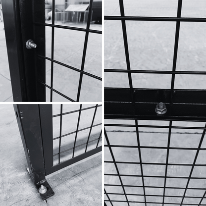 DIY Welded Wire Mesh Storage Cage with Door 4.92 SQM - 3 Walls