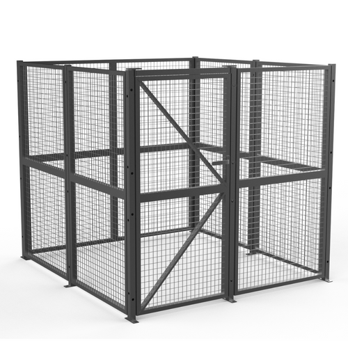 Welded Wire Mesh Storage Cage with Door 4.92 SQM - 4 Walls