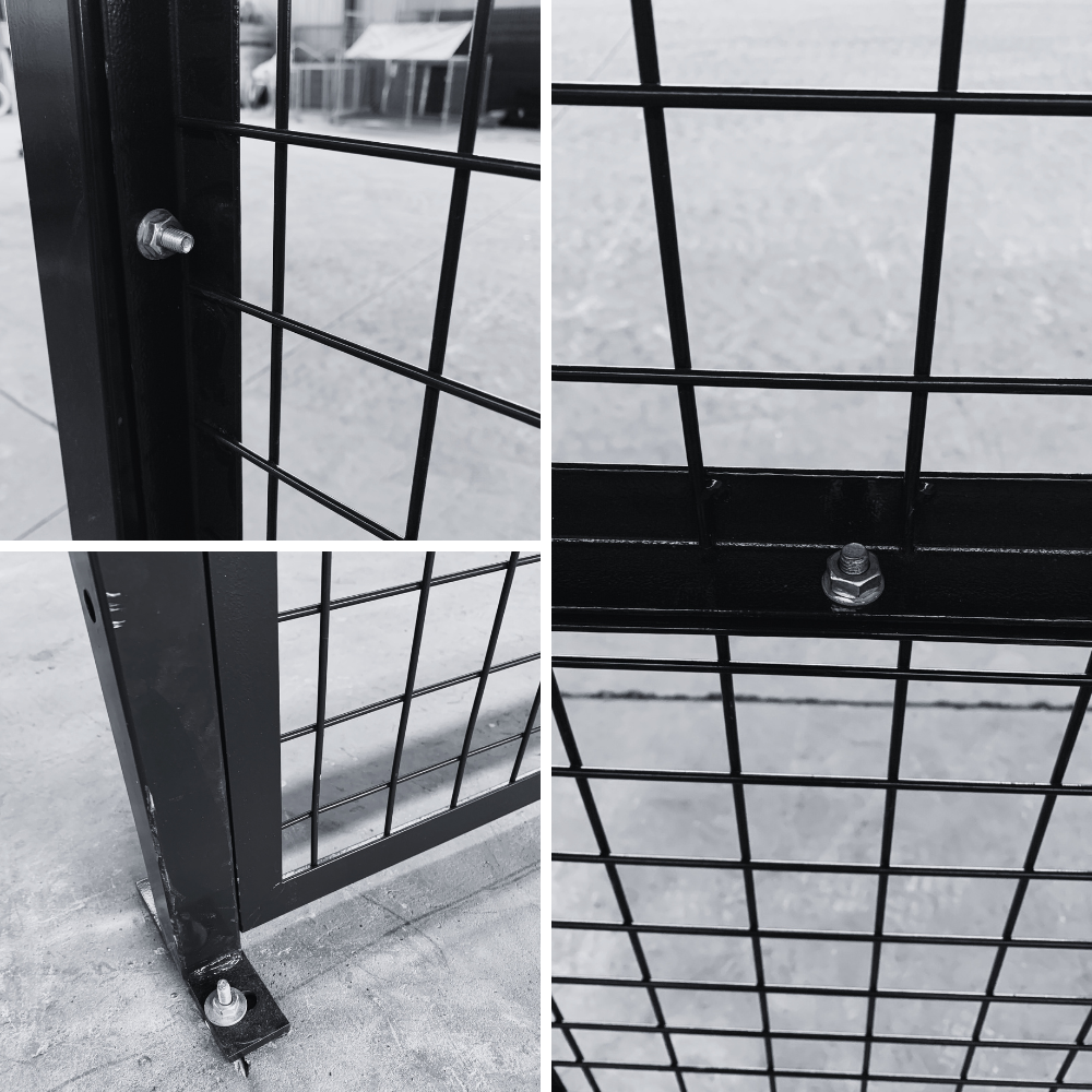 Welded Wire Mesh Fencing Partition Panel with Door 3335mm W X 2040mm H