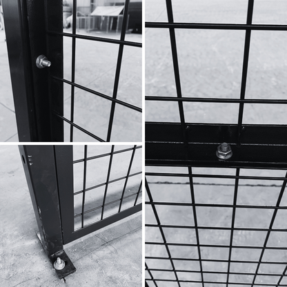 Welded Wire Mesh Fencing Partition Panel with Door 3335mm W X 2040mm H