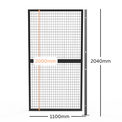 Welded Wire Mesh Fencing Panel with Steel Post 1100mm L X 2040mm H