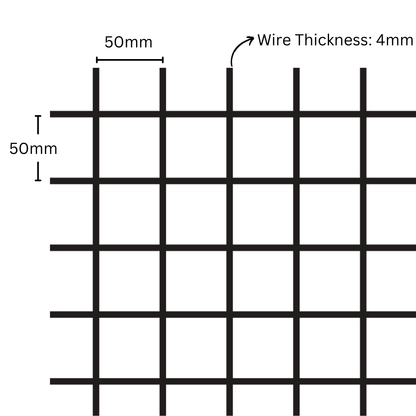 DIY Welded Wire Mesh Storage Cage with Door 4.92 SQM - 3 Walls
