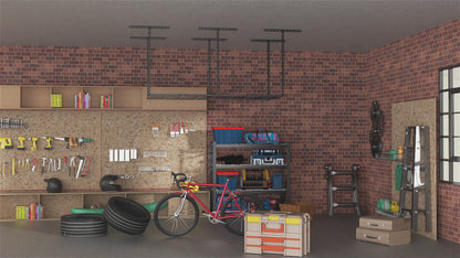 Overhead Garage Storage Rack 4 x 8ft --- Heavy Duty Ceiling Mounted System 1219mm x 2438mm