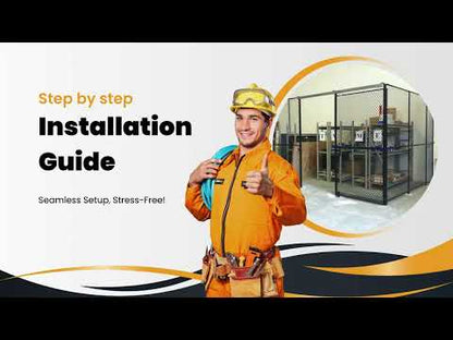 DIY Welded Wire Mesh Fencing Partition Panel with Door 4435mm L X 2040mm H
